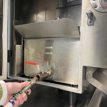 Attaching Drain hose to AutoFry oil pot