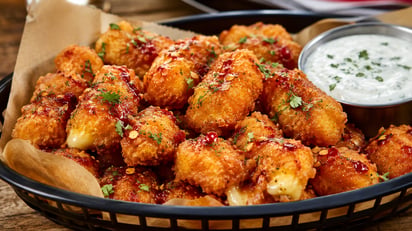Firecracker Cheese Curds in Basket