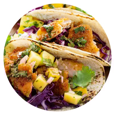 Fried Fish Taco Close up