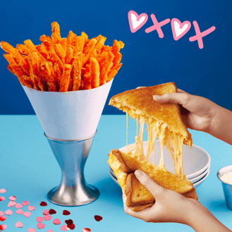 Grilled Cheese and Sweet Potato Fries