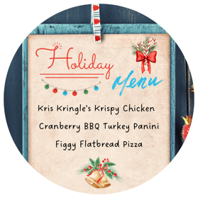 Holiday menu graphic