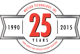 Happy 25th Anniversary to Motion Technology, Inc. Celebrating 25 years of Ventless Kitchen Solutions.