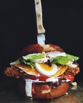 Ultimate Bacon Ranch Fried Chicken Club Sandwich - About