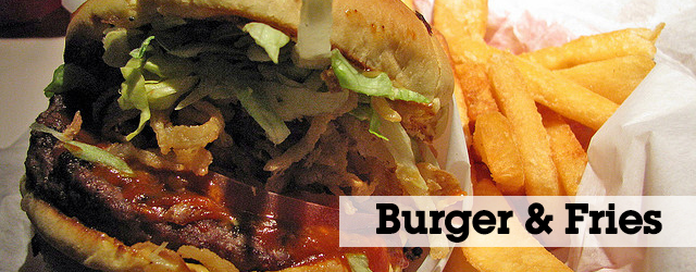 Perfect Pair: Burger and Fries prepared in the AutoFry and MultiChef