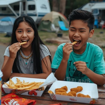Kids eating fried food 4.27.26