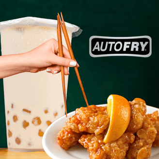 Orange Chicken with Boba Tea