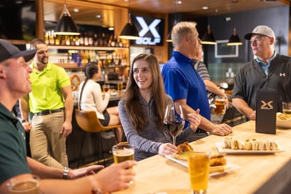 XGolf Bar with Customers